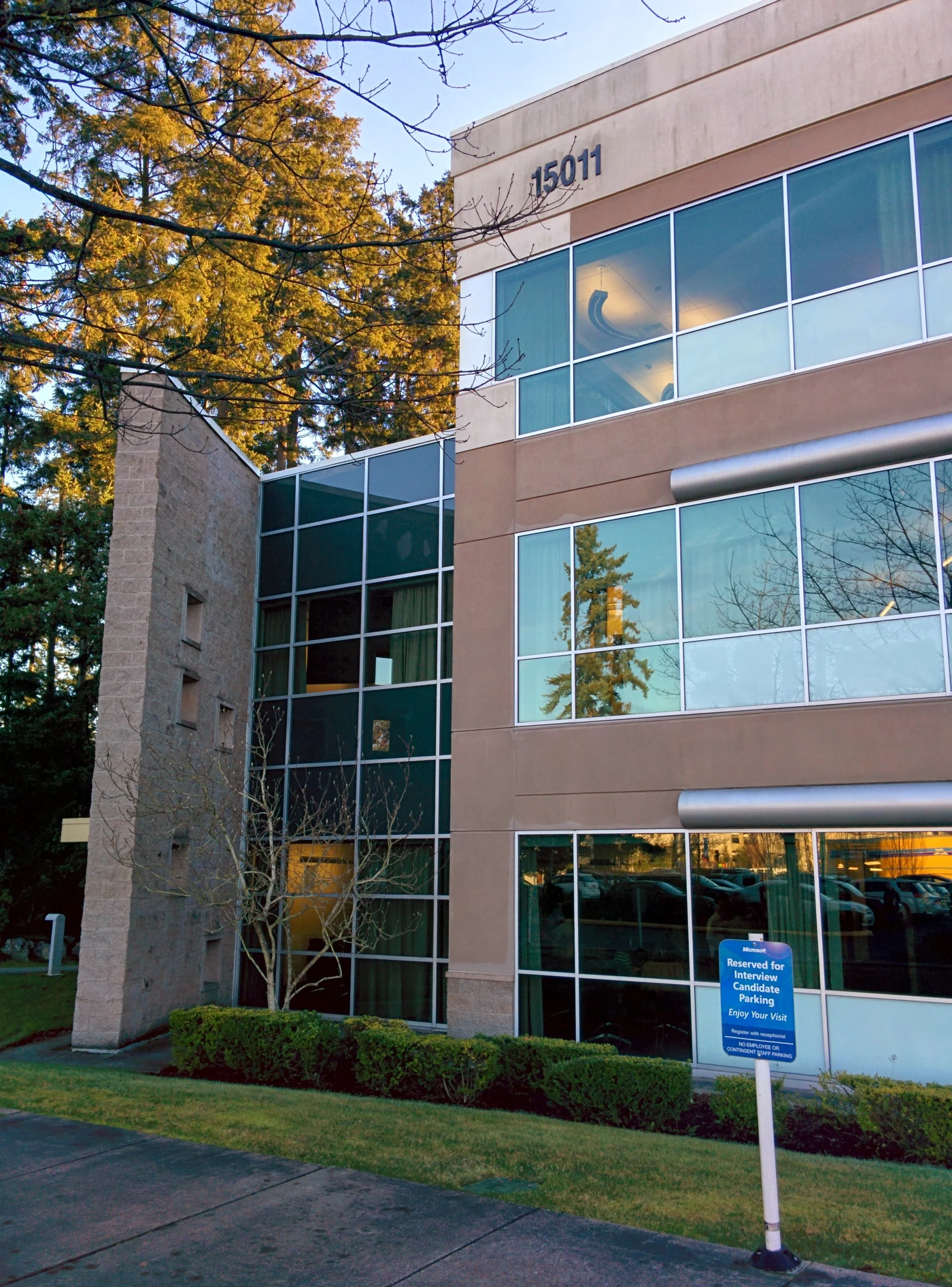 Microsoft’s Building 111 on the Redmond campus.